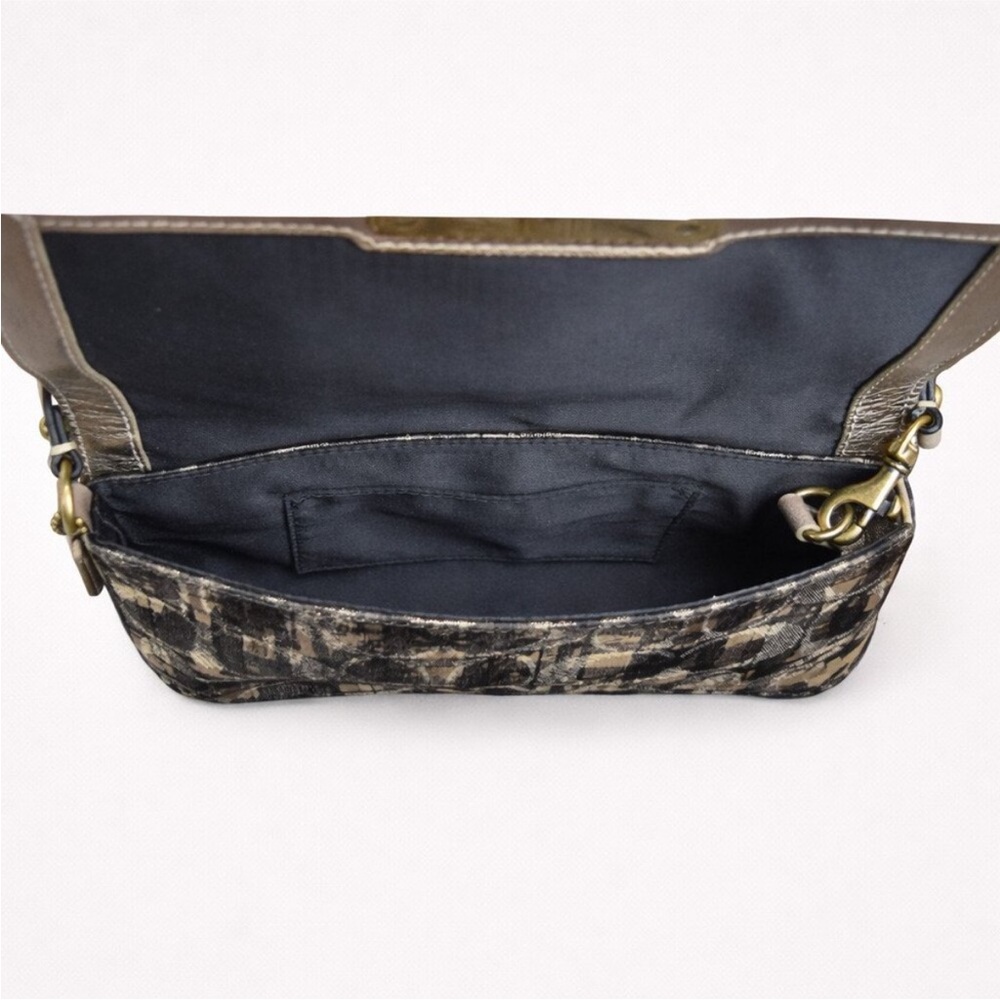 Coach Kristin Op Art pattern in a metallic gold EUC - Picture 13 of 14